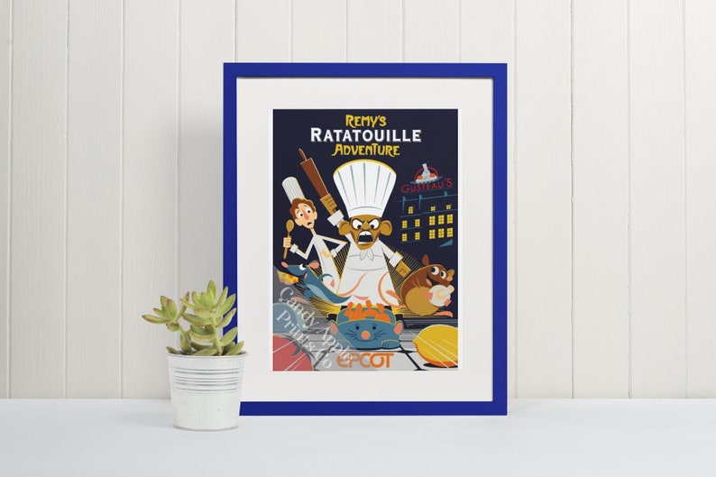 Remy's Ratatouille Adventure Print Epcot Ride Poster Disney Poster, Disney Print, Disneyland Poster, Disneyland Print, Epcot Poster image 1