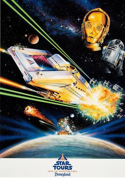 Star Tours Disneyland Poster - Vintage Star Wars Ride Print
