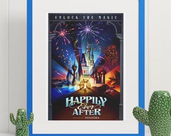 いつまでも幸せに 花火ショーのポスター ディズニーの