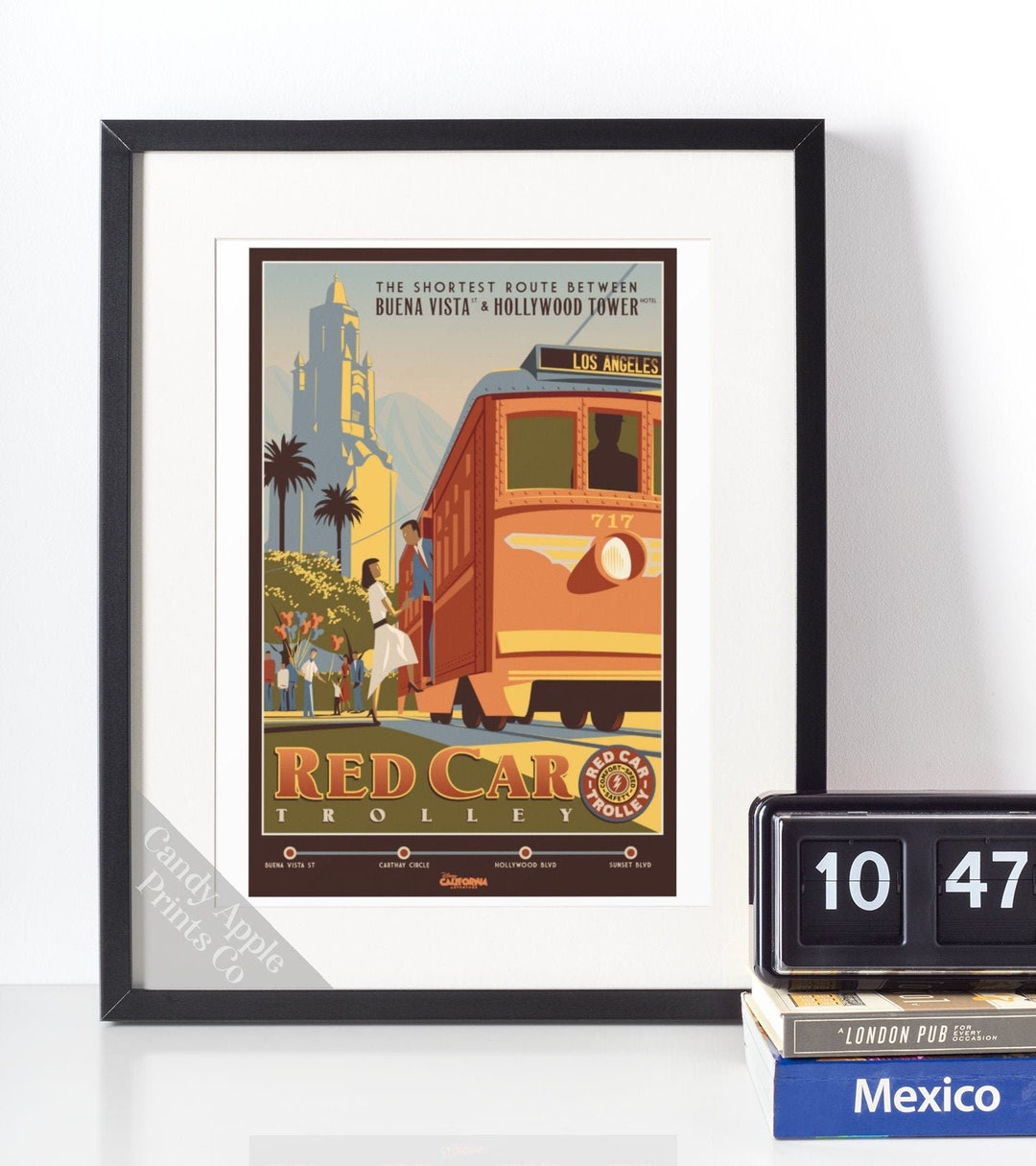Red Car Trolley Print Vintage Disneyland Poster Disney s California red-car-trolley-print-vintage-disneyland-poster-disney-s-california