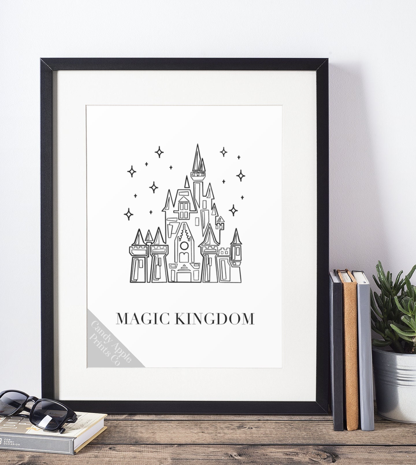 øverste hak ært acceptabel Magic Kingdom Print Cinderella's Castle Line Drawing - Etsy
