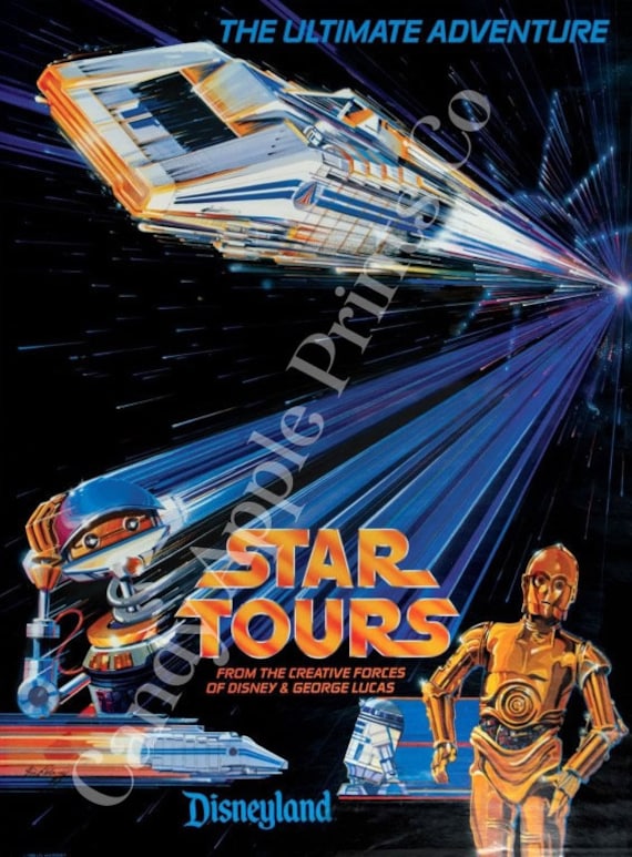 Star Tours Disneyland Poster - Star Wars Wall Art, Disney Home
