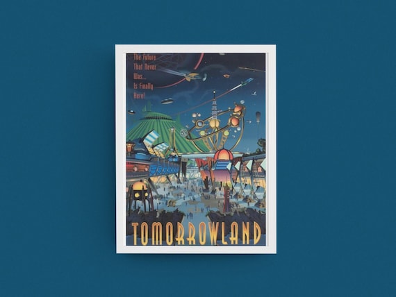 Tomorrowland Print - Disneyland Poster, Disneyworld Wall Art