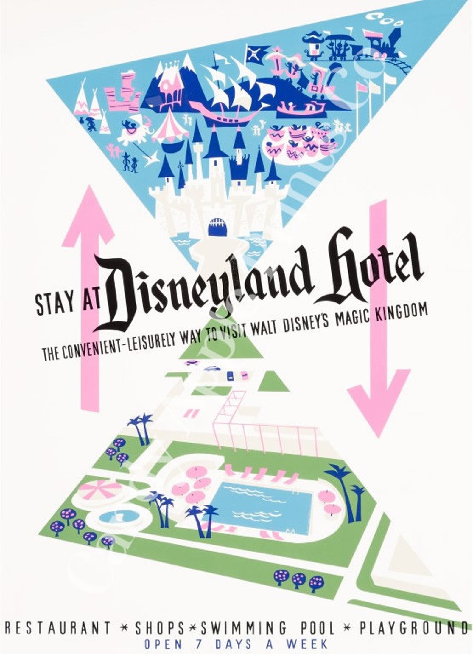 Disneyland Hotel Print Disneyland Poster Disneyland Print Etsy