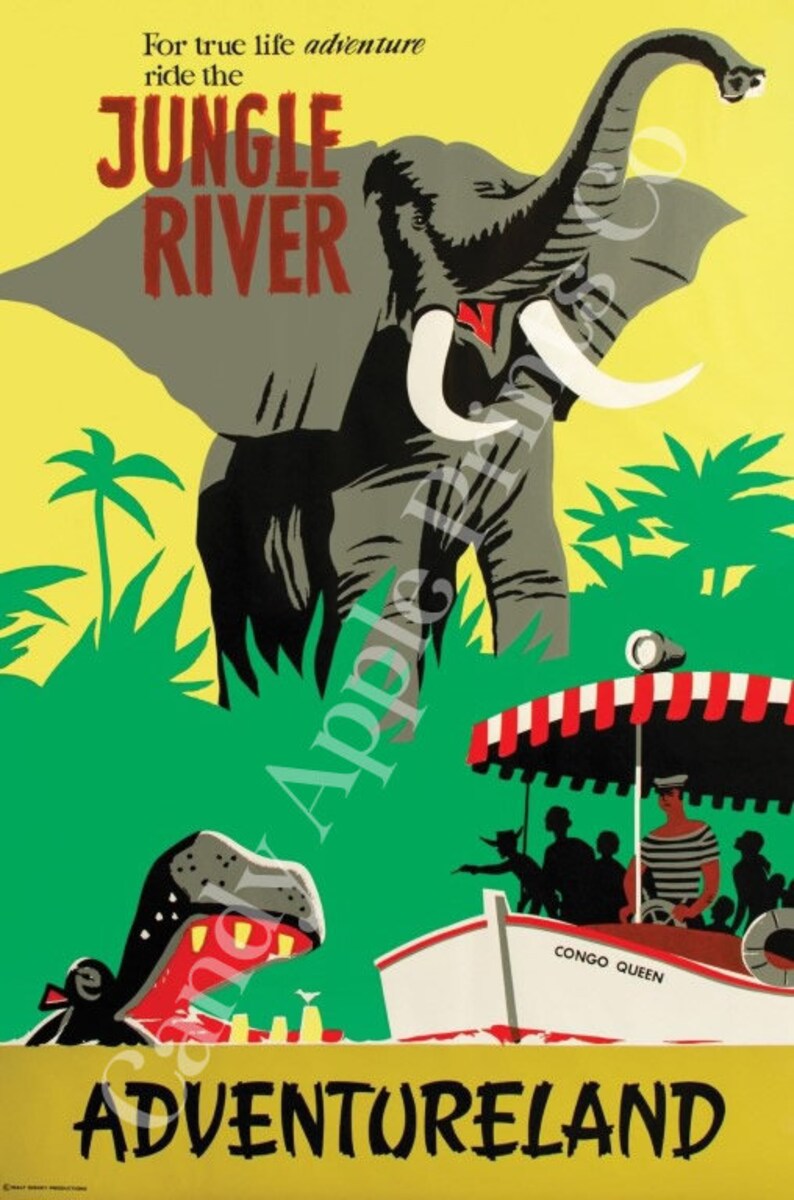 Jungle Cruise Classic Ride Poster / Adventureland Print / | Etsy