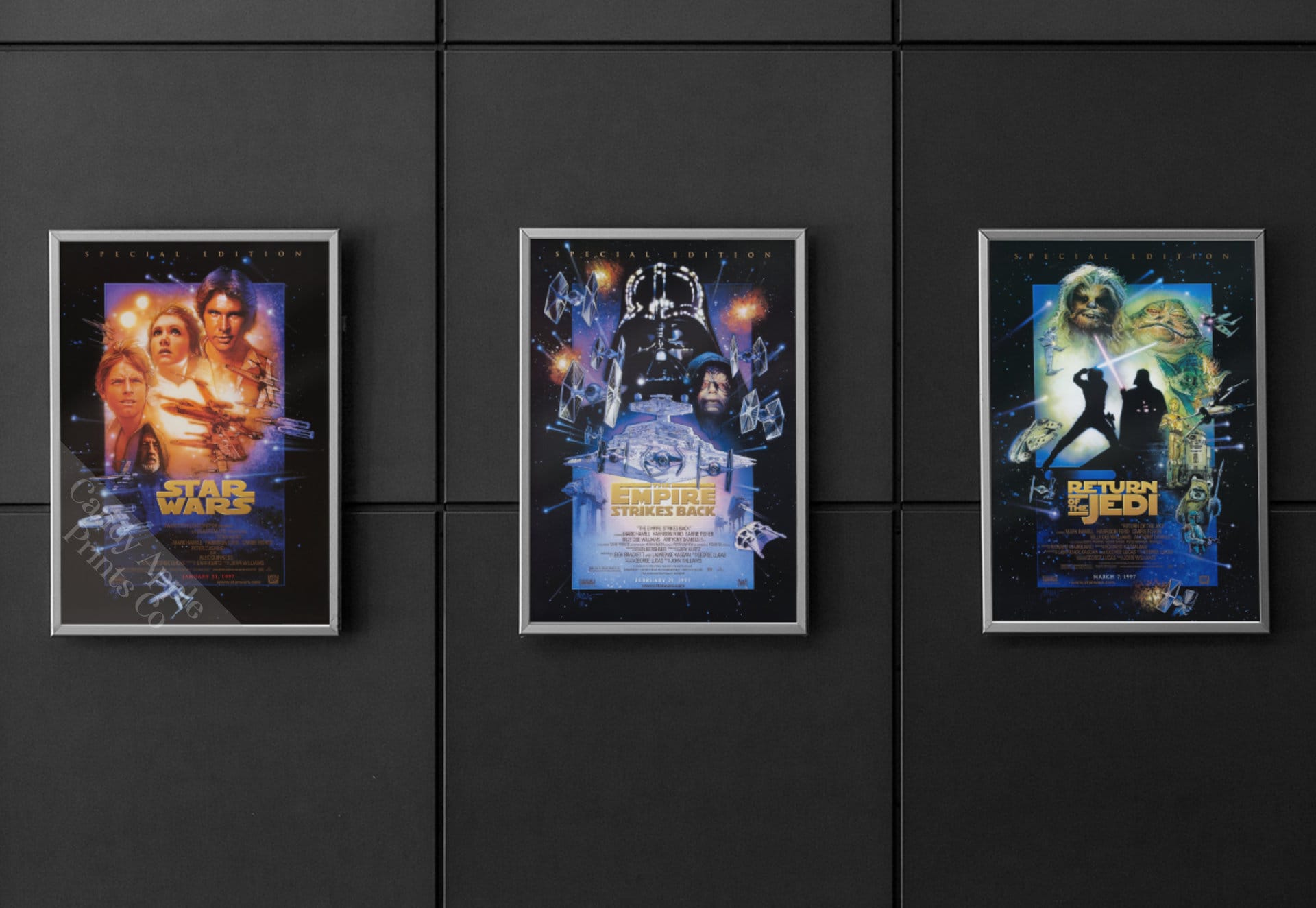 Star Wars Original Trilogy Movie Posters - Star Wars Prints, Movie Posters, Movie Prints, Luke Skywalker, Darth Vader, Star Wars Wall Art