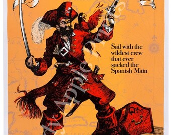 Poster Captain Jack Sparrow Pirati Dei Caraibi - Cartonato 88x184 Cm, Decorazione Parete