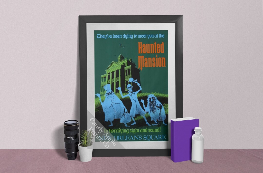 Haunted Mansion Print - Vintage Disneyland Poster, Disney Wall Art