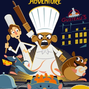 Remy's Ratatouille Adventure Print Epcot Ride Poster Disney Poster, Disney Print, Disneyland Poster, Disneyland Print, Epcot Poster image 2