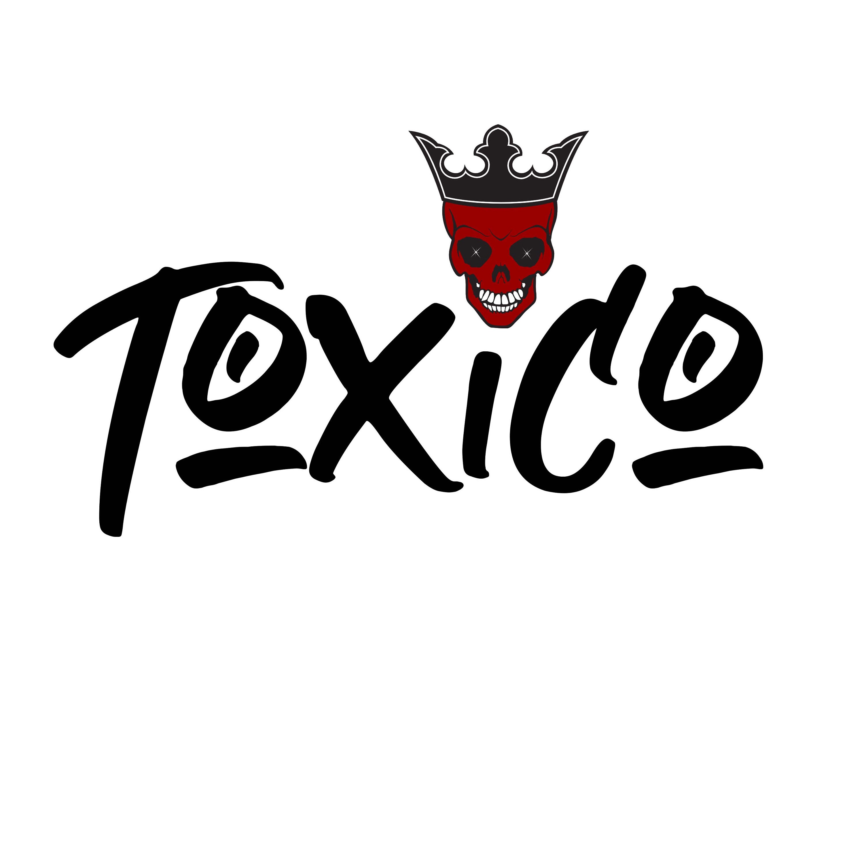 EL TOXICO PLAYERA NEGRA LOGO DIABLO EL TOXICO OFFICIAL EN BLANCO 100%  ALGODON