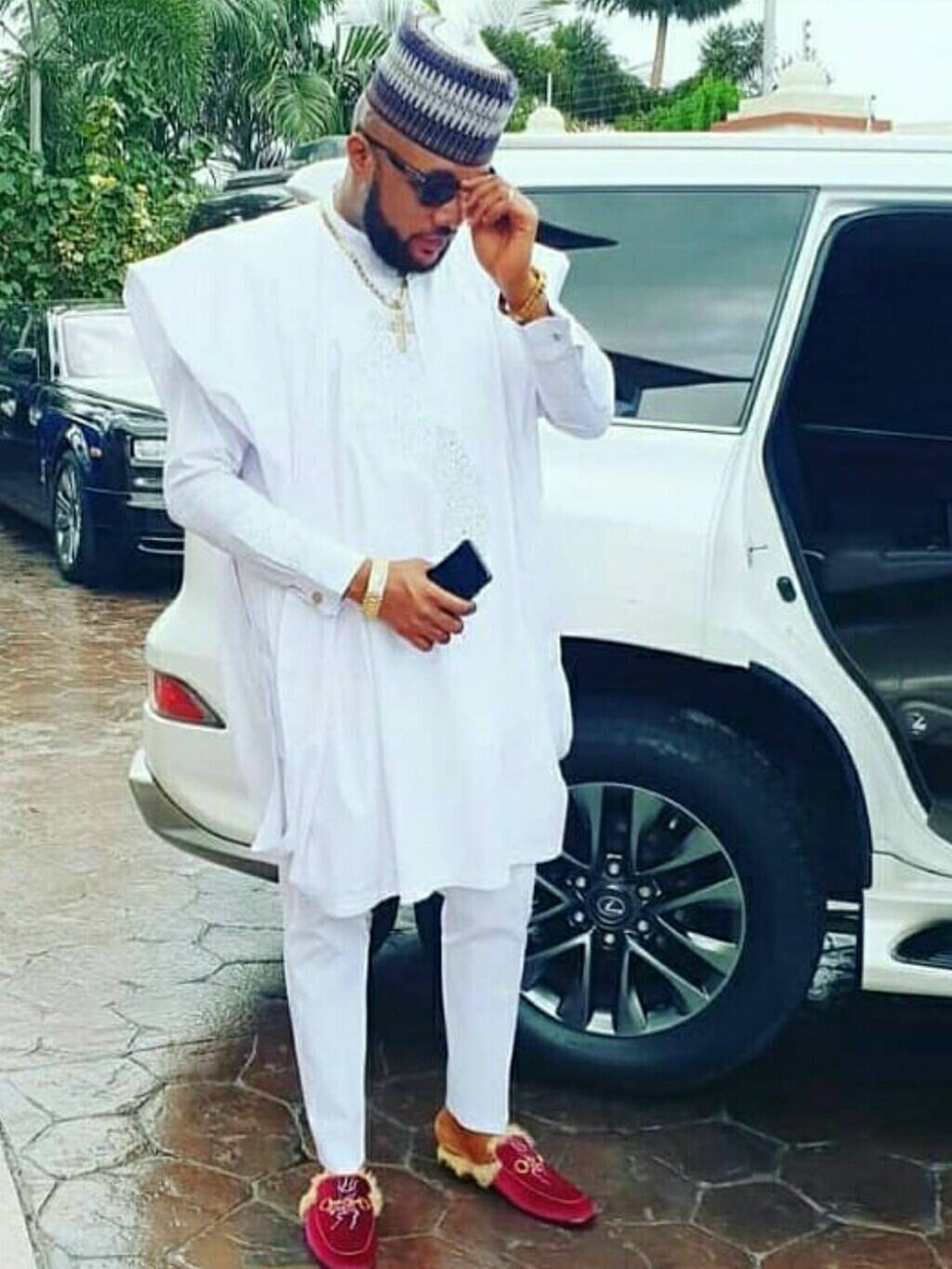 Agbada Men's African Wedding Suit Nigeria 3 Pieces Etsy