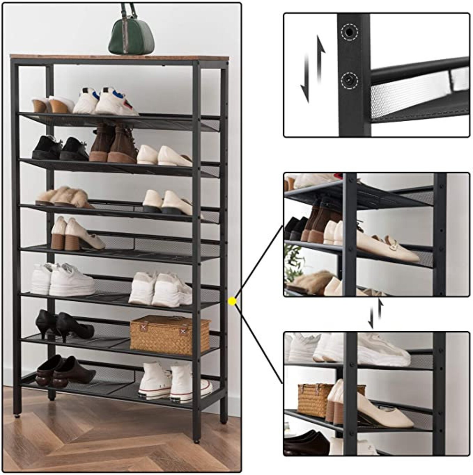 8Tier Shoe Rack Large Capacity Shoe Shelf Stable and Etsy