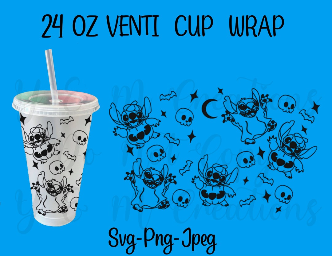 Halloween Stitch Starbucks Wrap Svg , Png, Jpeg, Spooky Wrap, Halloween