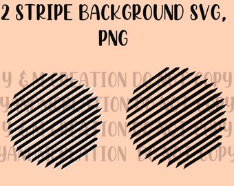 May include: Two black and white striped circles on a peach background. The circles are filled with diagonal stripes.