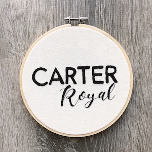 Embroidered Name Sign