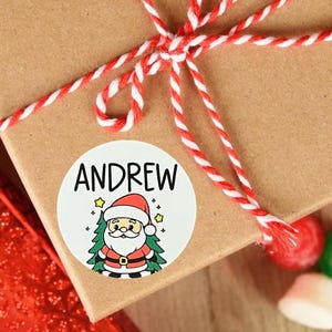 Personalized North Pole Christmas gift labels Santa Labels Kids Christmas labels  Santa labels