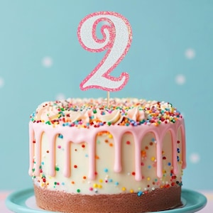 Birthday Number 2 cake topper Number cake topper Two Cake topper 2nd birthday cake topper 2 cutout