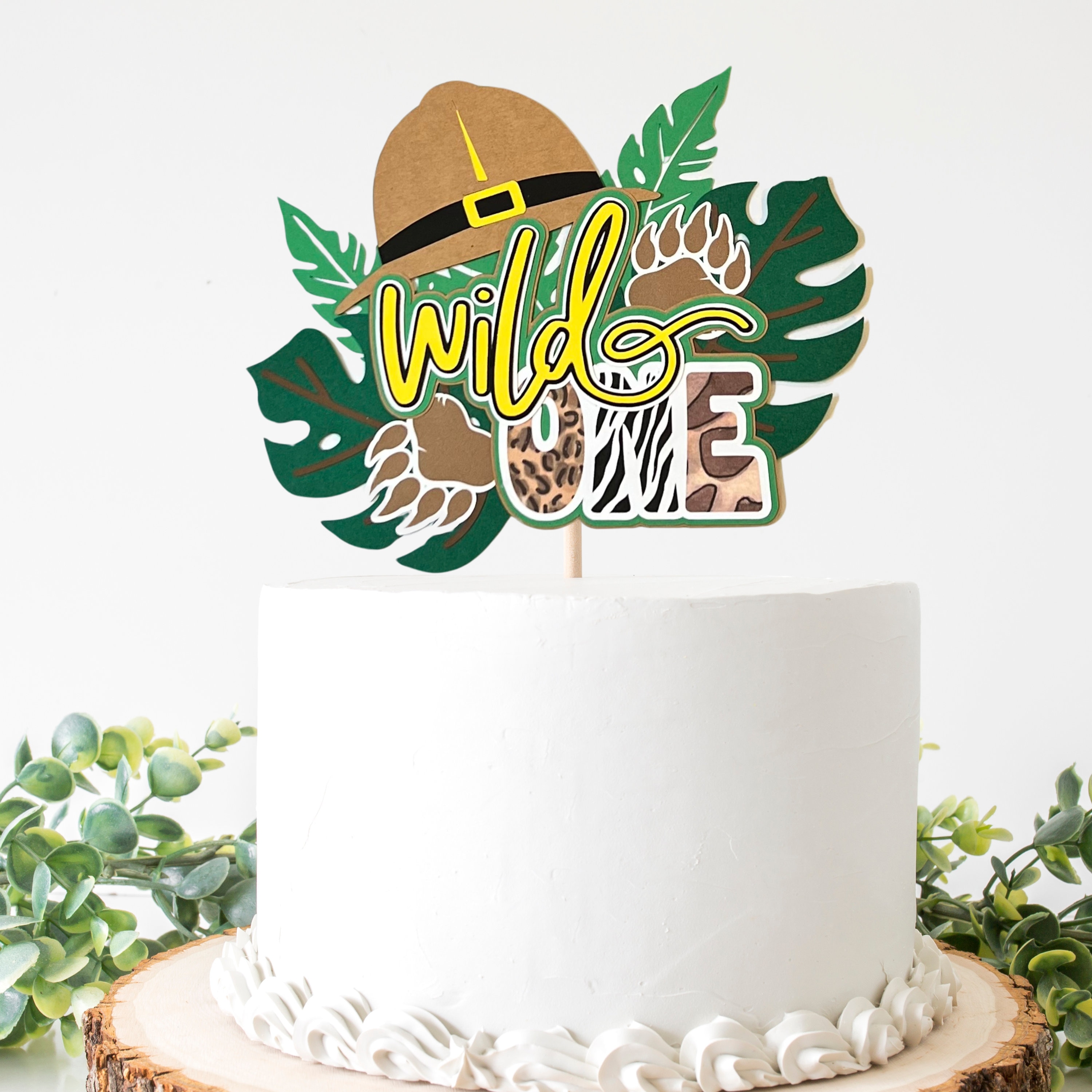 Wild One Cake Topper Jungle Theme Cake Topper Safari Theme Birthday - Etsy