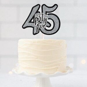 Number 45 cake topper - more colors. 45th birthday cake topper 45th anniversary cake topper 45 years cake topper