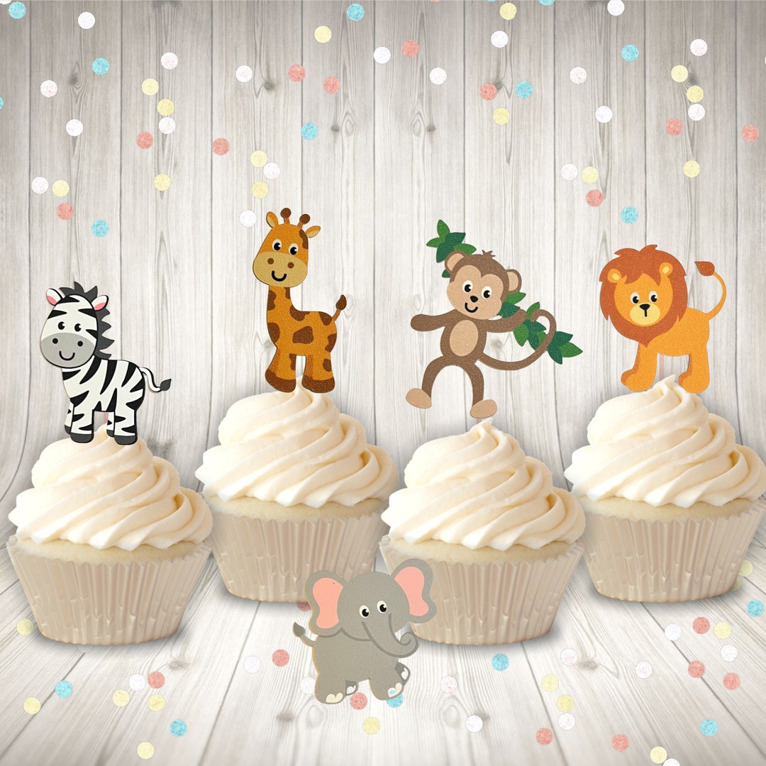 Safari Animals Cupcake Toppers Jungle Animals Cupcake Toppers Etsy Safari Animals Cupcake Toppers Jungle Animals Cupcake Toppers Etsy