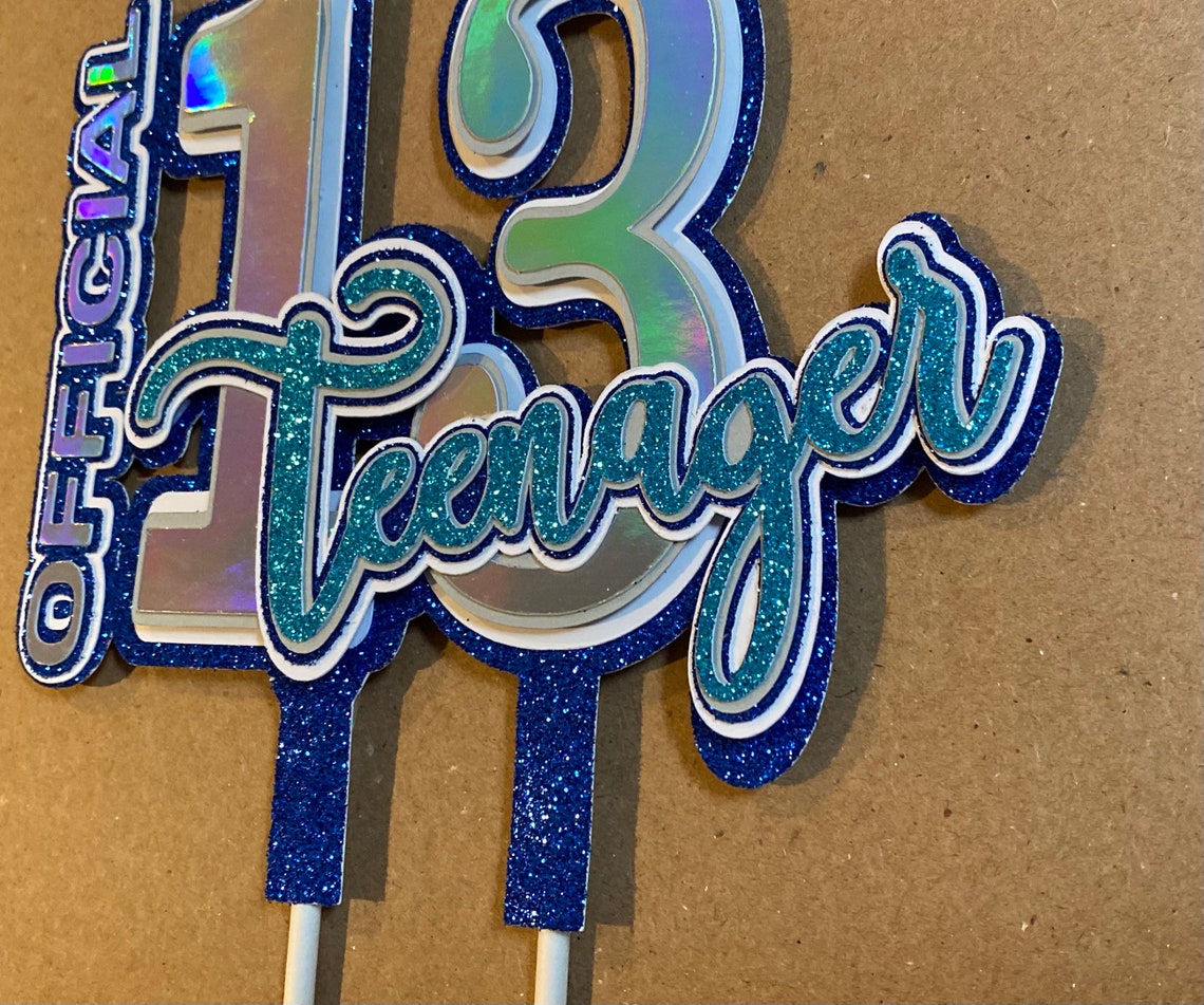 Official Teenager Cake Topper Cardstock - Etsy