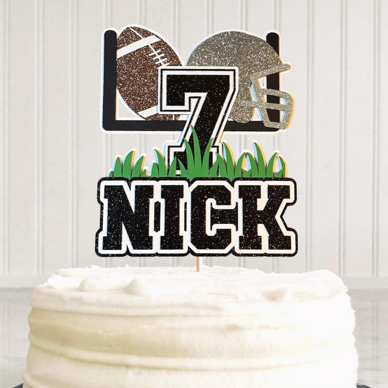 Personalized Football Cake topper topper football birthday party football party