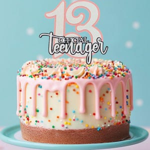 Birthday Number 13 cake topper - more colors. 13 Cake topper teenager cake topper 13th birthday cake topper. Official teenager cake topper