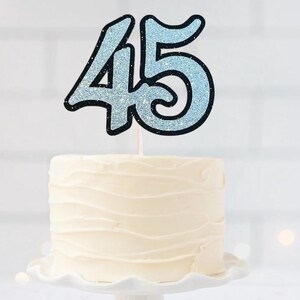 Number 45 cake topper - more colors. 45th birthday cake topper 45th anniversary cake topper 45 years cake topper