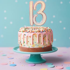 Birthday Number 13 cake topper - more colors. 13 Cake topper teenager cake topper 13th birthday cake topper. Official teenager cake topper