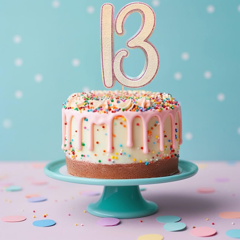 Birthday Number 13 Cake Topper - More Colors. 13 Cake Topper Teenager ...