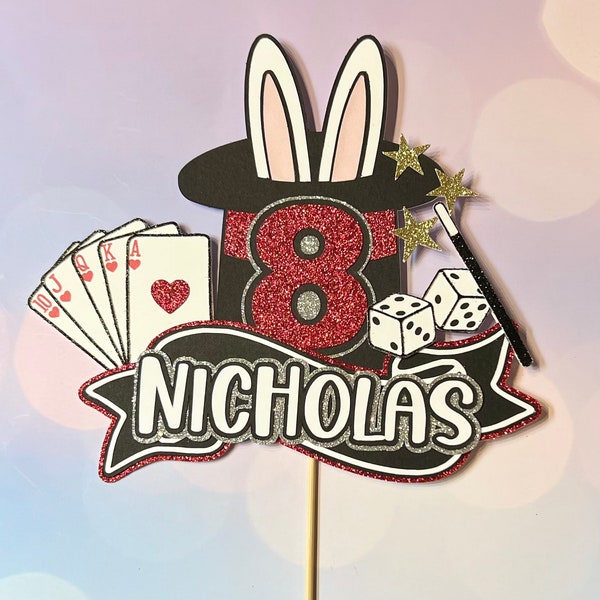 Personalized Magic Birthday cake topper Magician Birthday Magic birthday Magic cake topper Magic party