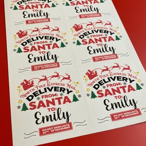 Personalized North Pole Christmas gift labels Santa Labels, santa gift tags, santa gift labels. North Pole special delivery