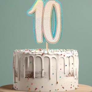 Birthday Number 10 cake topper Number cake topper- more colors. 10 Cake topper  double digits cake topper 10th birthday cake topper