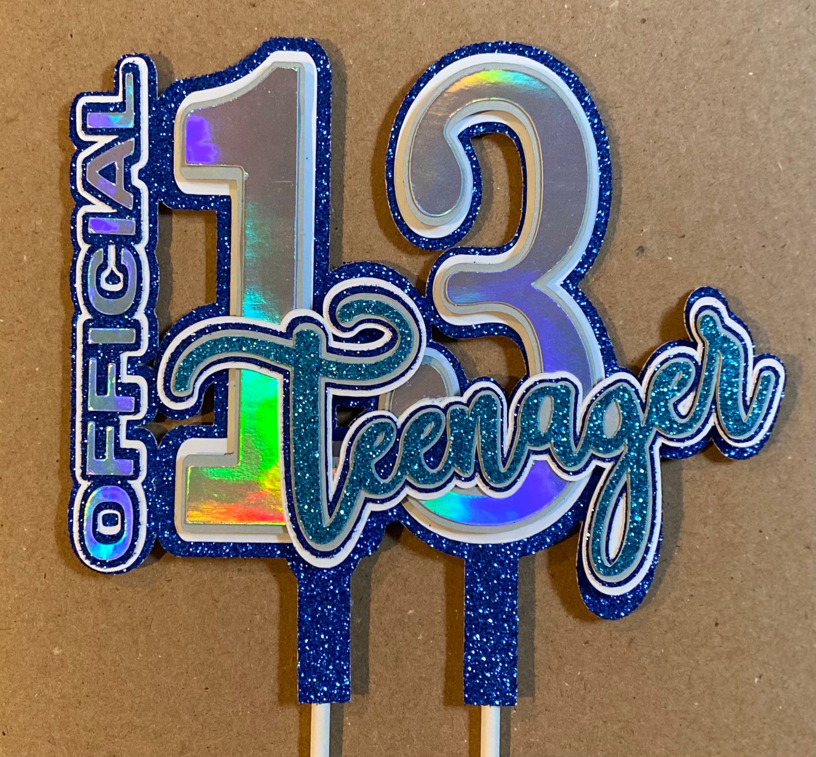 Official Teenager Cake Topper Cardstock - Etsy