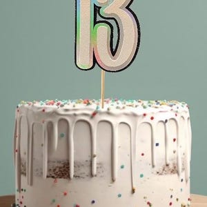 Birthday Number 13 cake topper - more colors. 13 Cake topper teenager cake topper 13th birthday cake topper. Official teenager cake topper