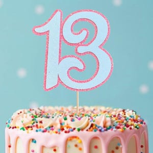 Birthday Number 13 cake topper - more colors. 13 Cake topper teenager cake topper 13th birthday cake topper. Official teenager cake topper