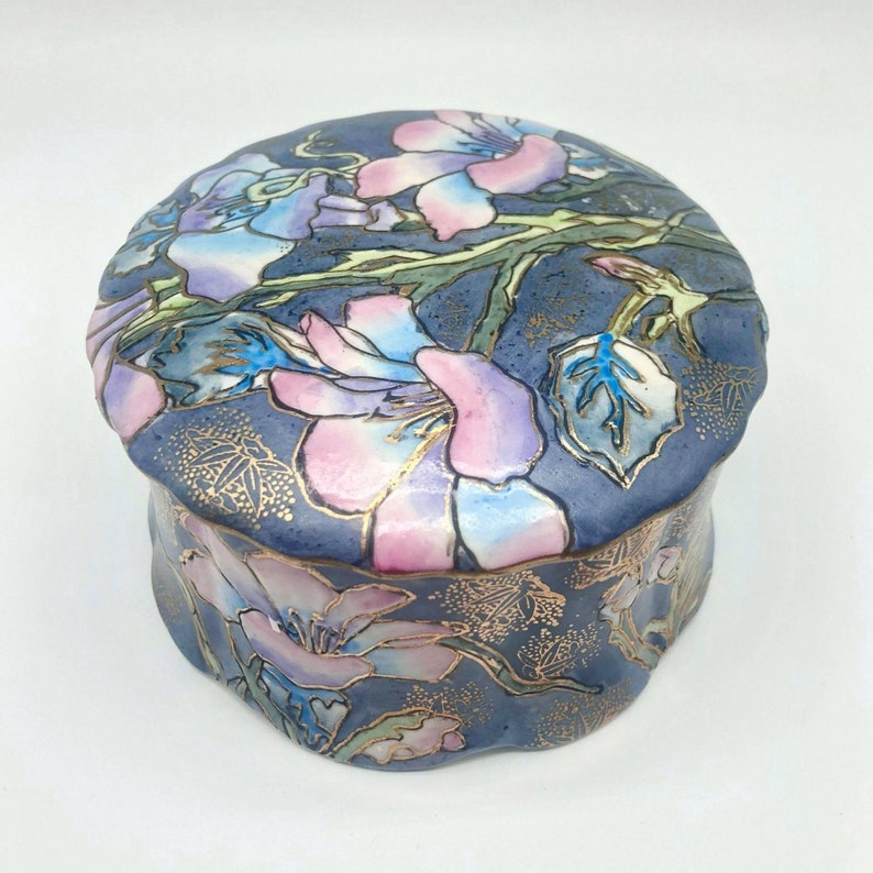 Vintage Toyo Japanese Porcelain Trinket box Or Jewerly Box Etsy