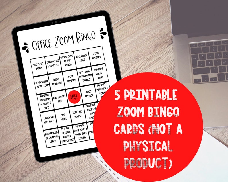 Office Zoom Bingo Printable Etsy