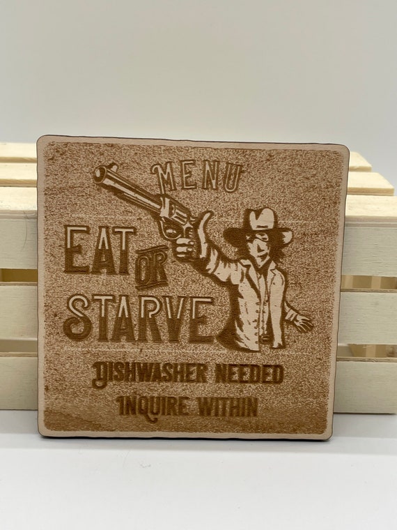 Eat or Starve - Menu - Western - Refrigerator Magnet