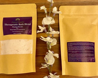 Luxury Bath Blend, Infused with Ylang Ylang & Lemongrass Essential Oils, Organic Coconut Oil, Great For Stress Relief, 100g, 250g, 500g