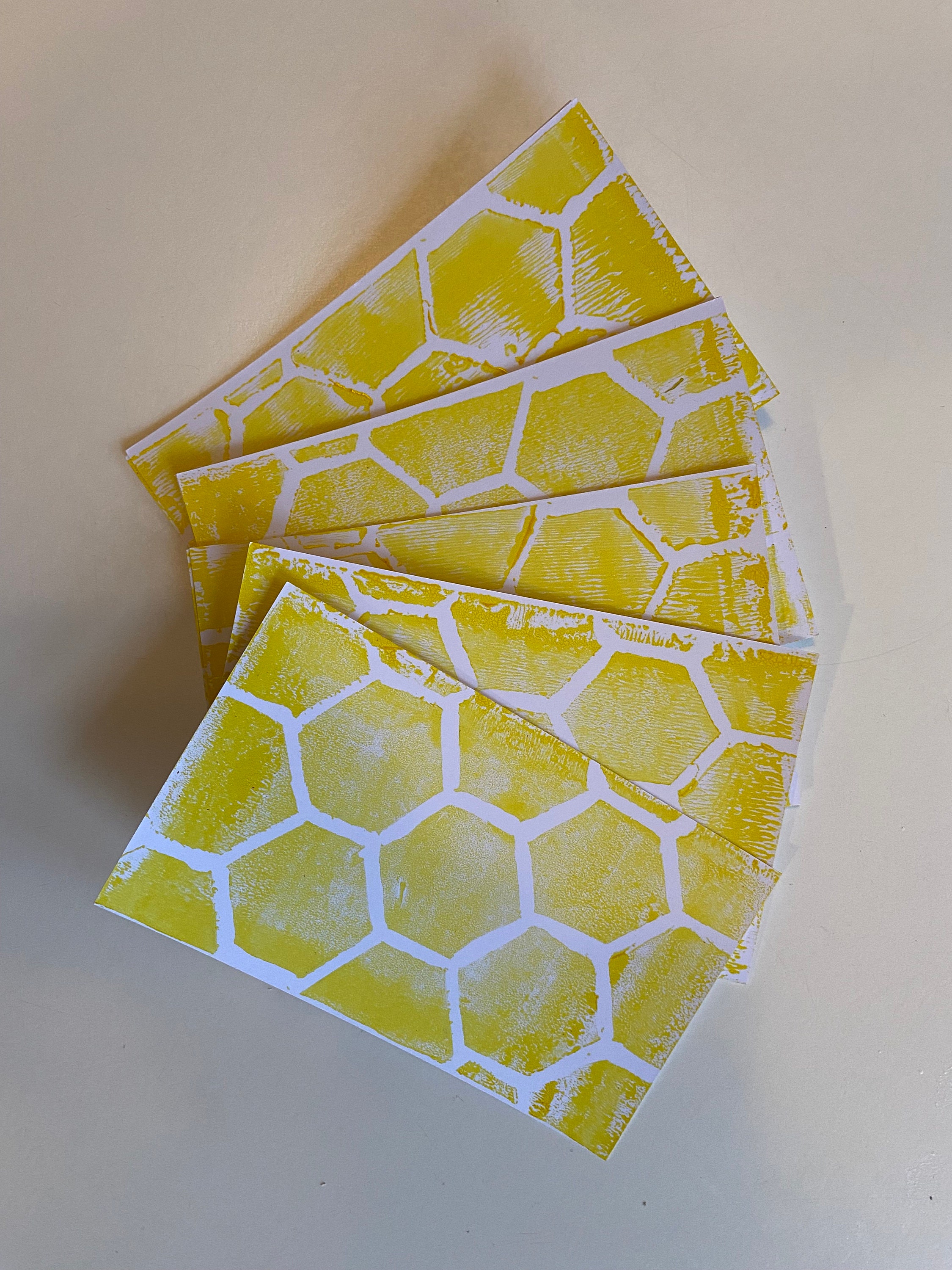 Hand Block Printed Notecard Set - Etsy