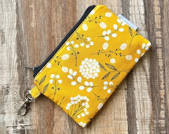 Woodland Coin Pouch, Cottagecore Coin Purse, Small Change Purse, Small Coin Pouch Keychain, Small Coin Purse with Zipper,Zipper Change Purse