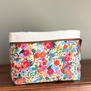 Floral Knitting Project Bag, Cottagecore Yarn Bag