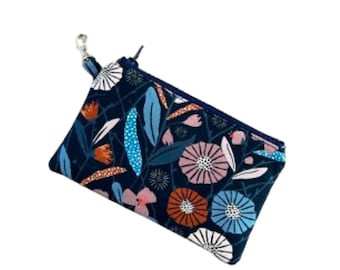 Wildflower Coin Pouch, Cottagecore Coin Purse, Change Purse, Small Coin Pouch,  Keychain Coin Purse, Gift for her, Coin Holder