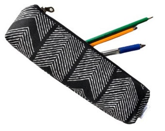 Black and White Pencil Case, Pencil Pouch, Pencil Bag, Pen Case, Pencil Cases, Artist Pencil Case, Kids Pencil Case, Knitting Needle Storage