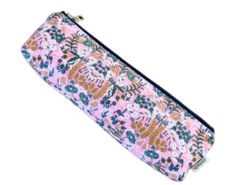 Pink Pencil Case, Woodland Pencil Pouch, Floral Pencil Bag, Pen Case, Pencil Cases, Artist Pencil Case, Kids Pencil Case, Nature Lover Gift