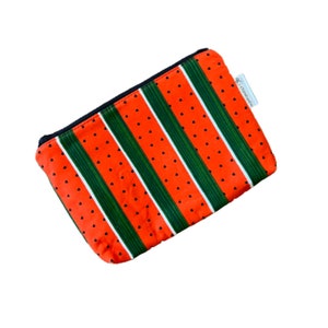 Watermelon Small Zipper Pouch, Zipper Pouch, Small Makeup Bag, Zipper Bag, Zippered Pouch, Red Makeup Bag, Zipper Pouch, Pouch Bag
