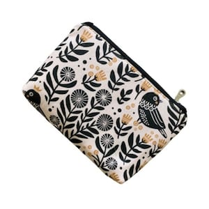 Bolsa pequena com zíper para pássaros, bolsa de viagem, pequena bolsa de maquiagem, bolsa com zíper, bolsa de cosméticos, bolsa com zíper, presente para amantes de pássaros, bolsa para pássaros