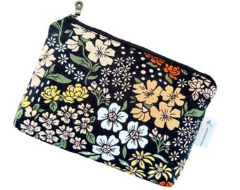 Cottagecore Small Zipper Pouch, Pouch with Zipper, Small Makeup Bag, Zipper Bag, Zippered Pouch, Floral Makeup Bag, Zipper Pouch, Pouch Bag