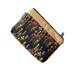 Cottagecore Bag, Small Zipper Pouch, Travel Pouch, Floral Makeup Bag, Small Makeup Bag, Pouch with Zipper, Nature Lover Gift, Woodland